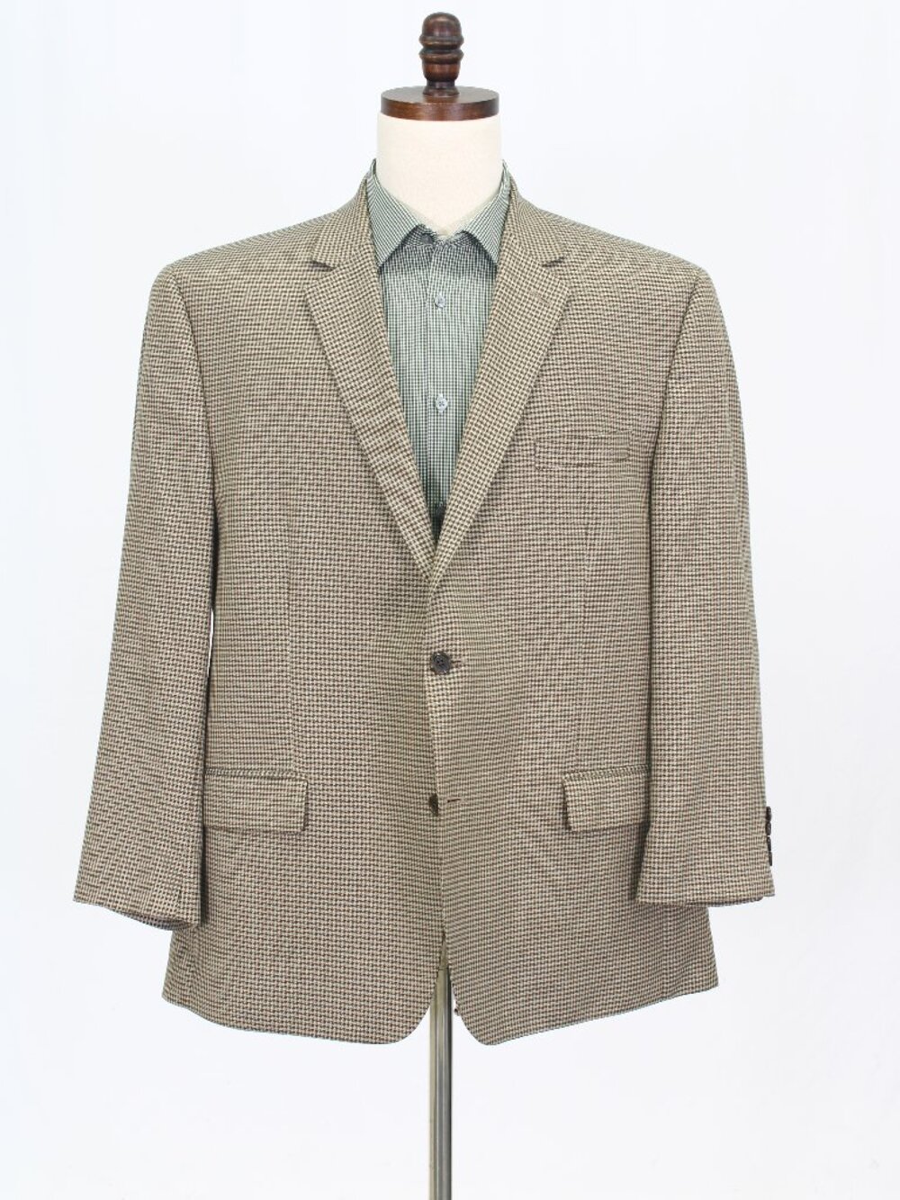 Michael Kors 48R Brown Blazer Sport Coat Jacket 2-Button Check W511